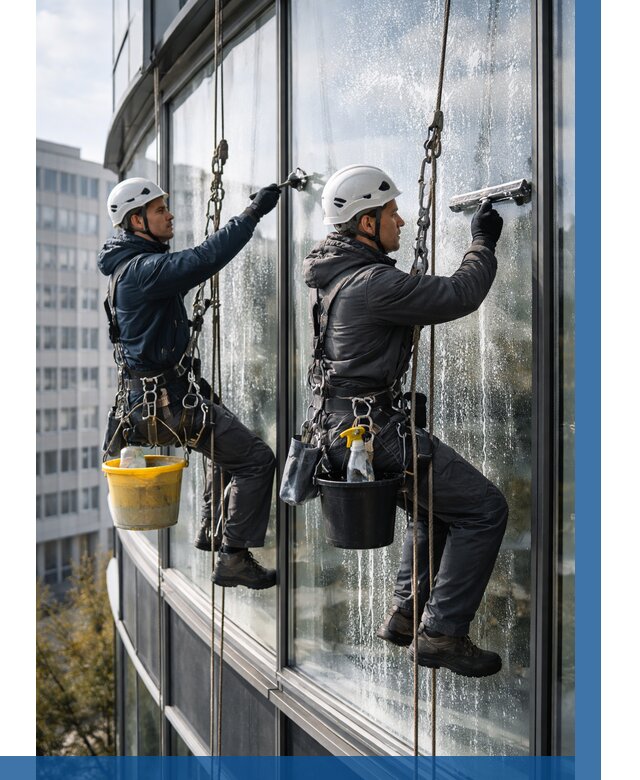 Мойка панорамных окон в Казани от 372 р. заказать у ВЫСОТНИК-Кзн