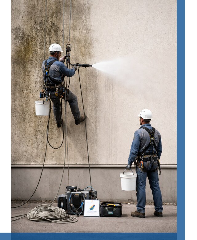 Очистка фасада от плесени в Казани от 319 р. | ВЫСОТНИК-Кзн