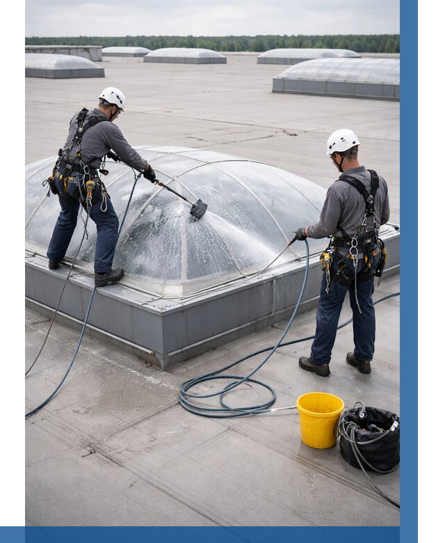 Мойка зенитных фонарей в Казани, заказать от 4778 р. | ВЫСОТНИК-Кзн