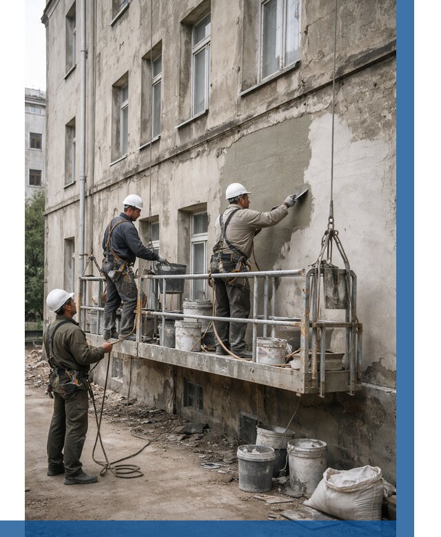 Капитальный ремонт фасада в Казани от 4459 р. | ВЫСОТНИК-Кзн