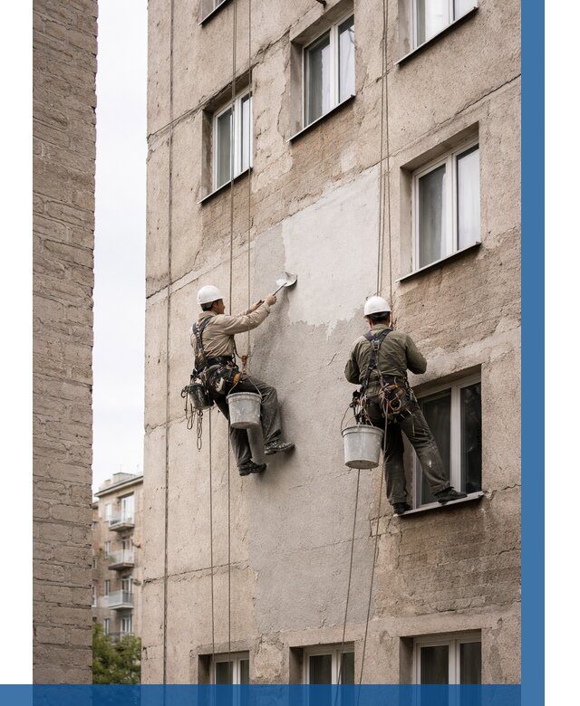 Косметический ремонт фасада в Казани от 1168 р. | ВЫСОТНИК-Кзн