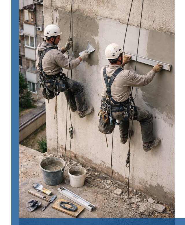 Комплексный ремонт штукатурного фасада с гарантией в Казани