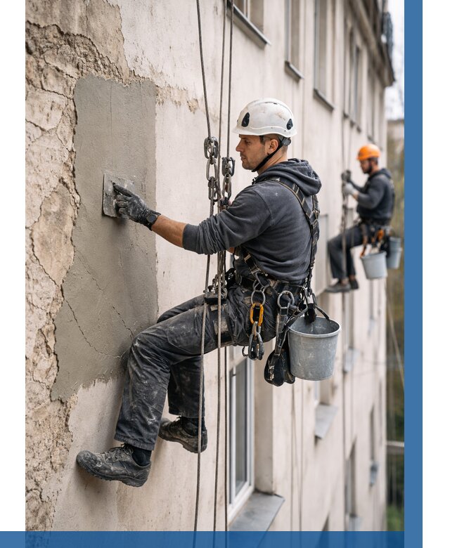 Восстановление штукатурки фасада в Казани от 1274 р. | ВЫСОТНИК-Кзн