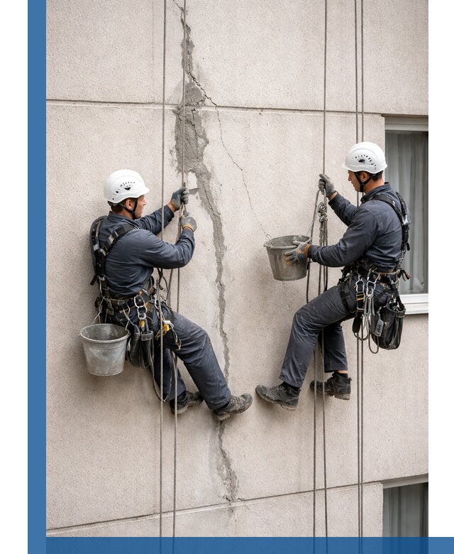 Заделка трещин на фасаде в Казани с гарантийным ремонтом