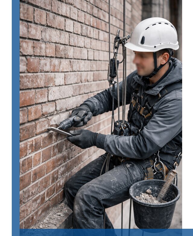 Расшивка кирпичных швов фасадов и стен, ремонт в Казани