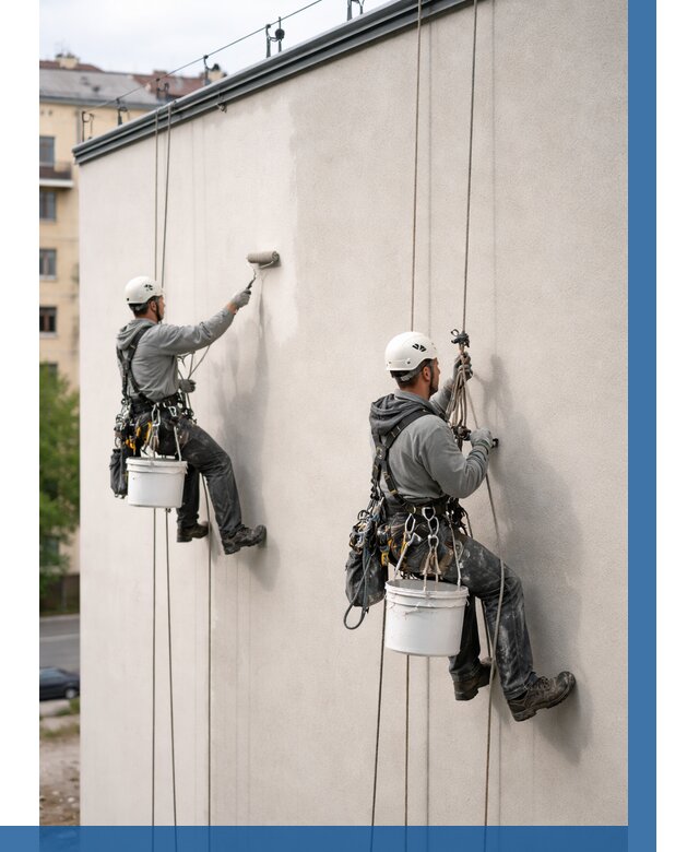 Покраска оштукатуренного фасада в Казани от 340 р. | ВЫСОТНИК-Кзн