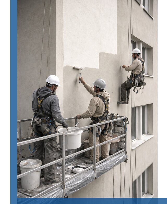 Покраска оштукатуренного фасада в Казани под ключ с гарантией