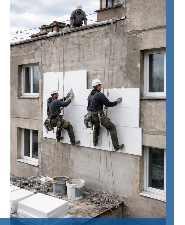 Утепление фасада пенополистиролом в Казани от 1911 р. | ВЫСОТНИК-Кзн