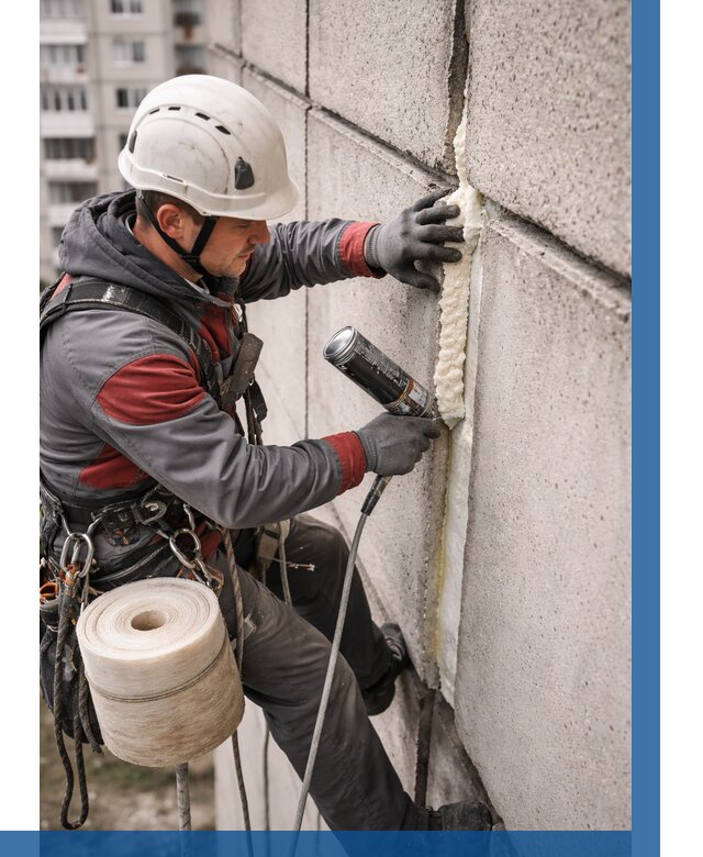 Утепление межпанельных швов в Казани от 743 р. | ВЫСОТНИК-Кзн