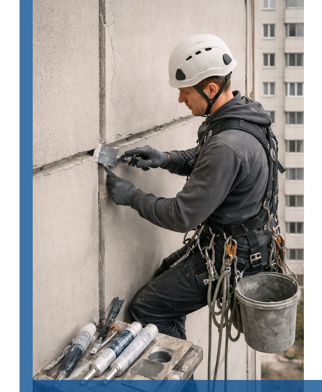 Ремонт межпанельных швов в Казани герметизация и восстановление