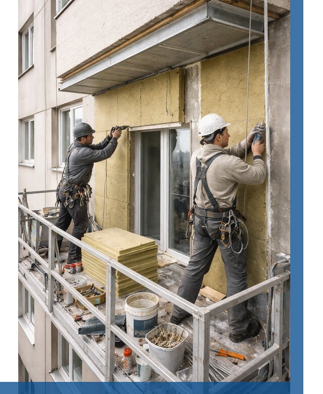 Утепление балкона снаружи в Казани от 1699 р. под ключ ВЫСОТНИК-Кзн