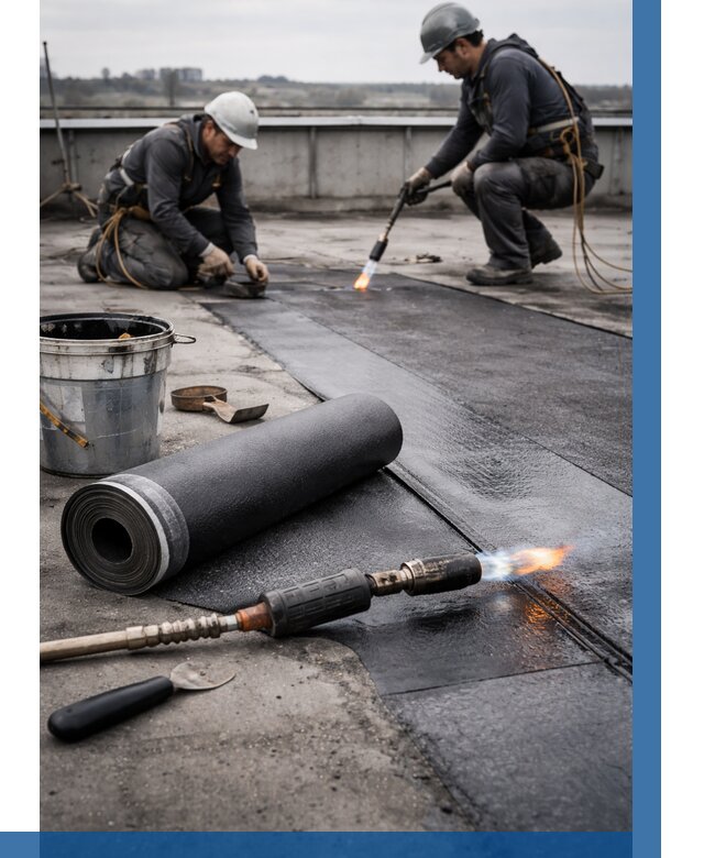 Ремонт рулонной кровли в Казани от 690 р. | ВЫСОТНИК-Кзн