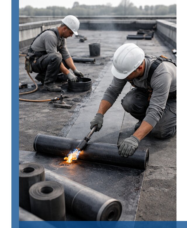 Ремонт рулонной кровли в Казани герметизация и восстановление