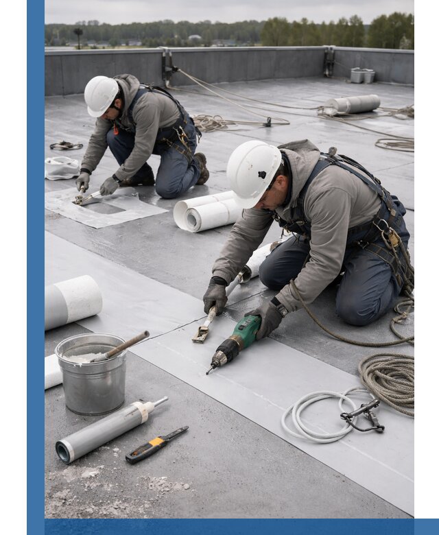 Ремонт мембранной кровли в Казани качественно и с гарантией