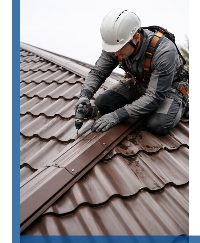 Ремонт металлочерепицы на крыше в Казани профессионально