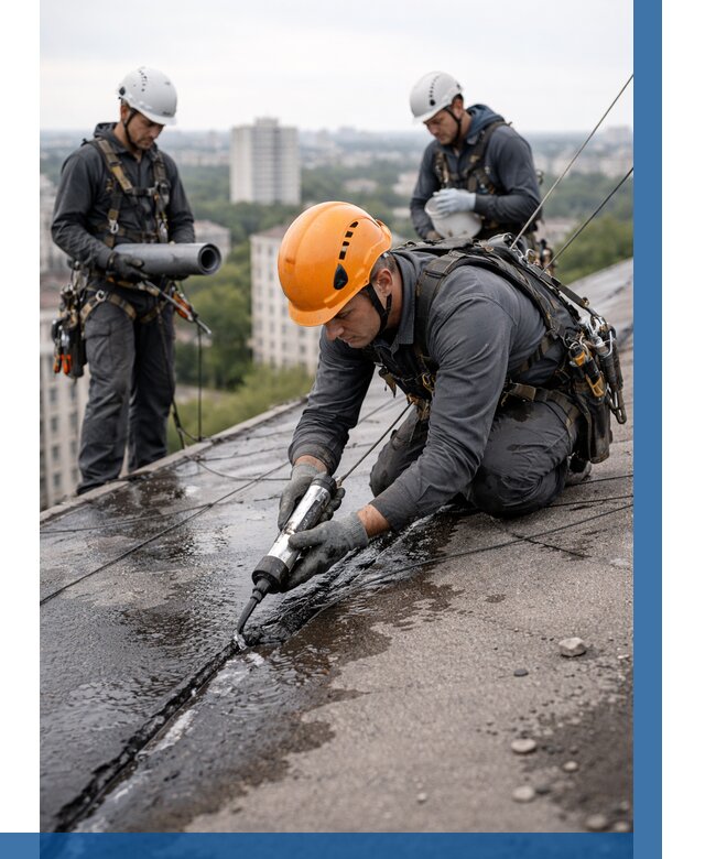 Устранение протечек кровли в Казани от 12740 р. | ВЫСОТНИК-Кзн