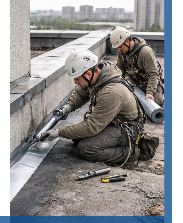 Ремонт кровельных примыканий в Казани от 1274 р. | ВЫСОТНИК-Кзн