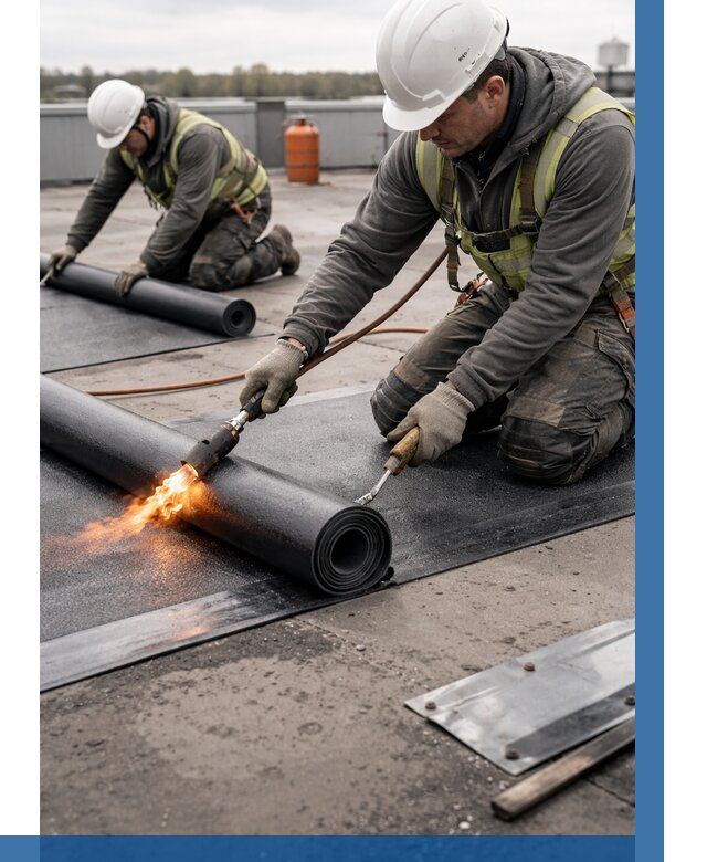 Монтаж наплавляемой кровли в Казани от 902 р. — ВЫСОТНИК-Кзн