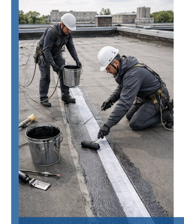 Гидроизоляция кровли мастикой в Казани надежная защита