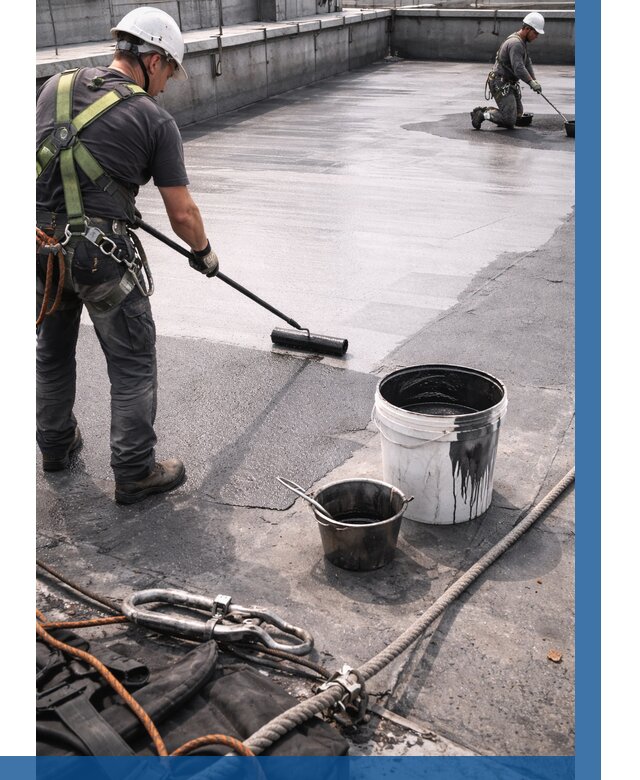 Гидроизоляция кровли жидкой резиной в Казани от 531 р. | ВЫСОТНИК-Кзн