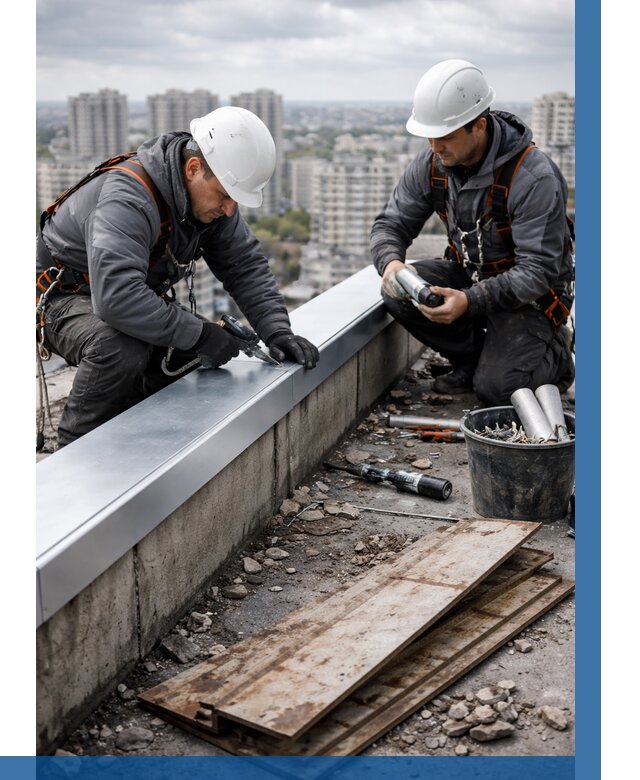 Замена парапетных крышек под ключ в Казани от 1274 р. | ВЫСОТНИК-Кзн