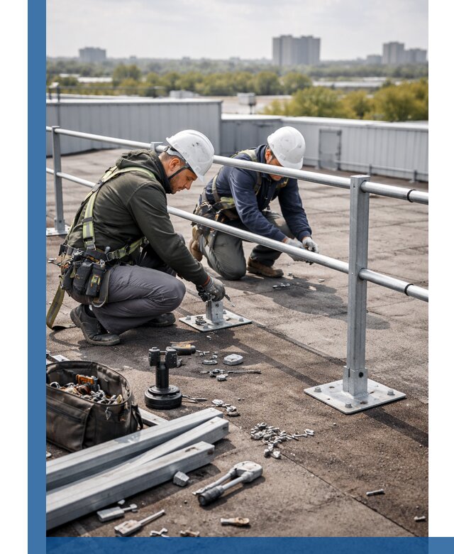 Монтаж кровельного ограждения в Казани под ключ с гарантией