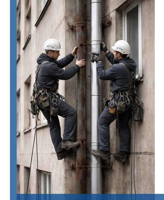 Замена водосточных труб в Казани: монтаж и демонтаж под ключ