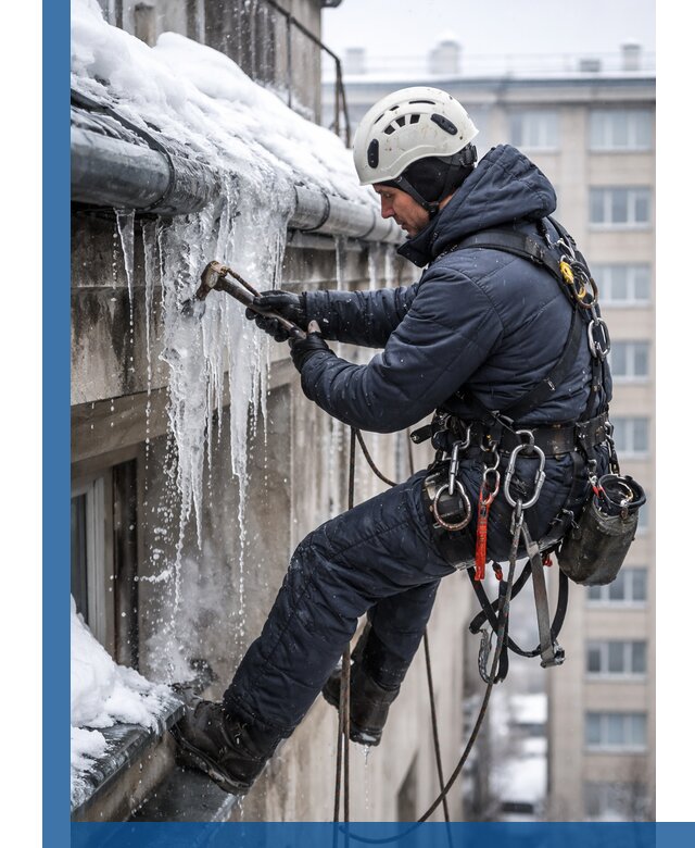Удаление наледи и чистка водостоков в Казани оперативно и безопасно