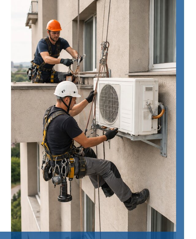 Монтаж внешнего блока кондиционера в Казани от 6901 р. | ВЫСОТНИК-Кзн