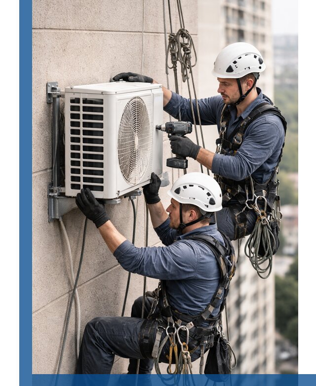 Монтаж внешнего блока кондиционера в Казани установка и крепление