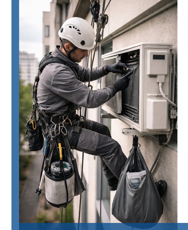 Обслуживание внешнего блока кондиционера в Казани профессионально