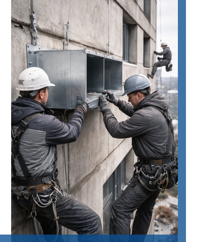 Монтаж вентиляционных коробов в Казани от 3185 р. | ВЫСОТНИК-Кзн