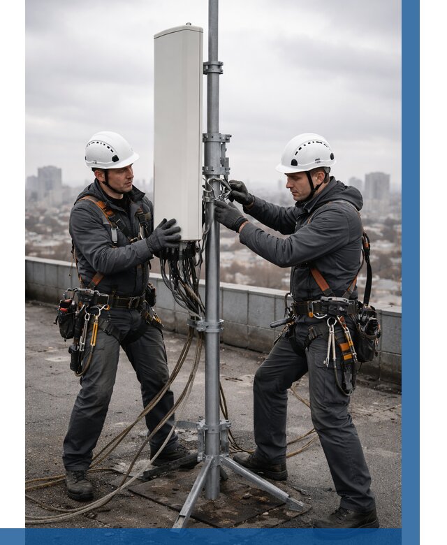 Монтаж антенн связи на крыше в Казани от 9024 р. | ВЫСОТНИК-Кзн