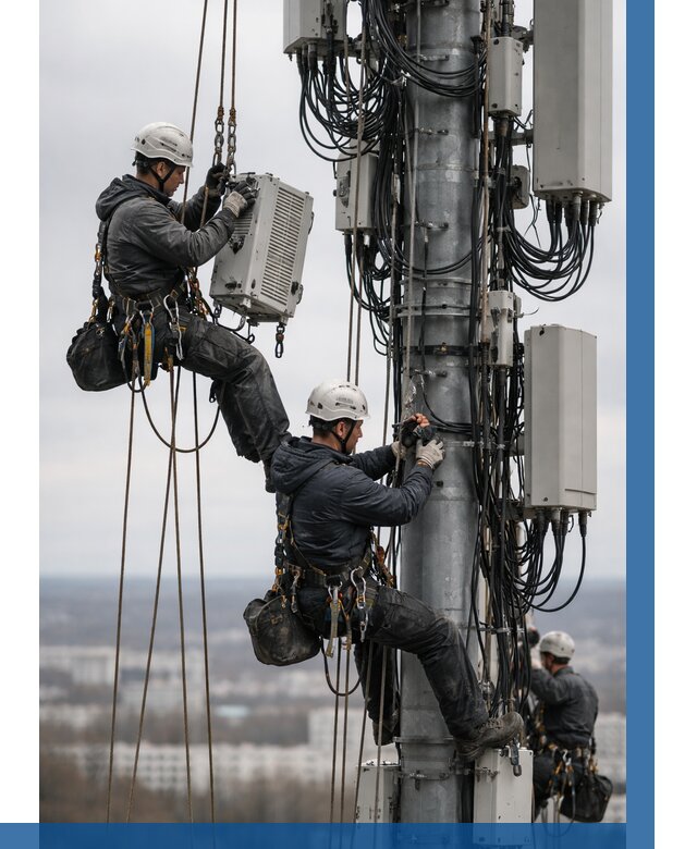 Монтаж оборудования связи на мачте в Казани от 7963 р. | ВЫСОТНИК-Кзн