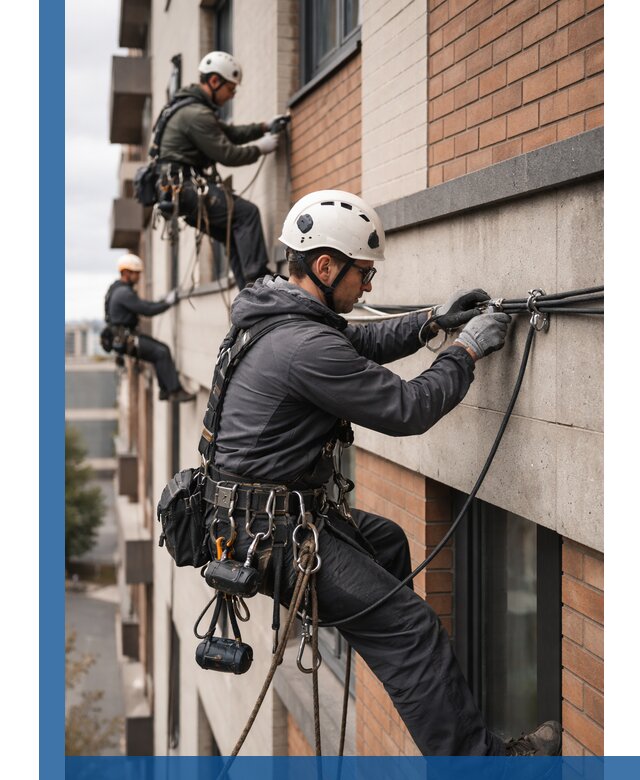 Крепление кабеля на фасаде монтаж и крепеж в Казани