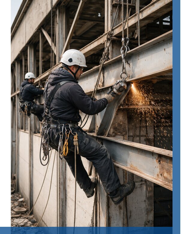 Демонтаж металлоконструкций на высоте в Казани от 6901р. |ВЫСОТНИК-Кзн