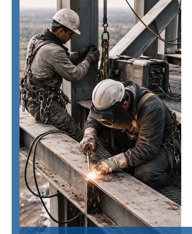 Высотные сварочные работы в Казани для промышленных объектов