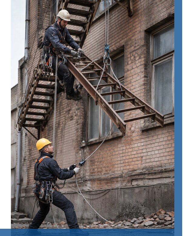 Демонтаж пожарной лестницы в Казани от 12740 р. | ВЫСОТНИК-Кзн