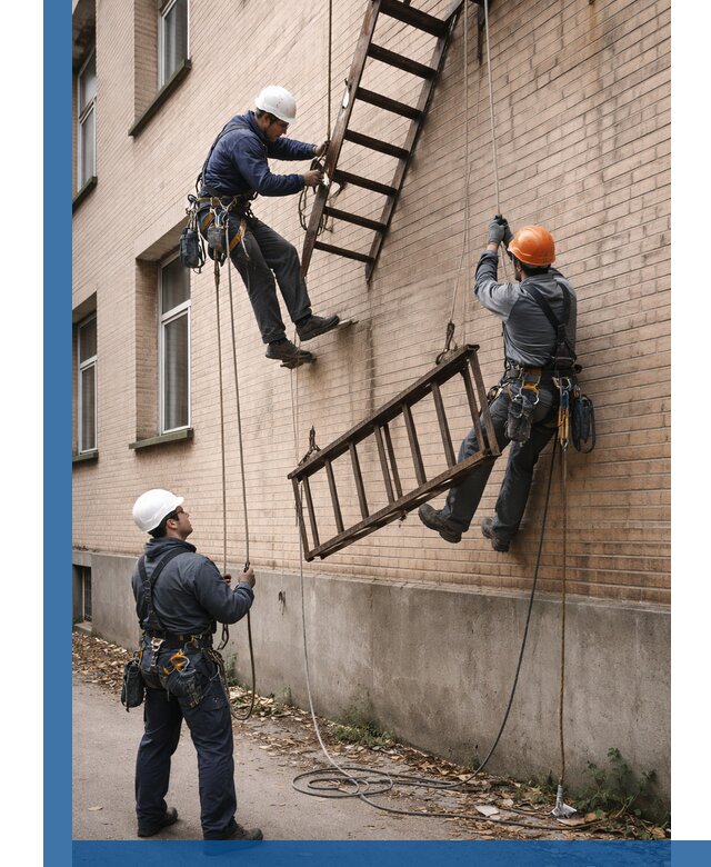 Демонтаж пожарной лестницы в Казани быстро и безопасно