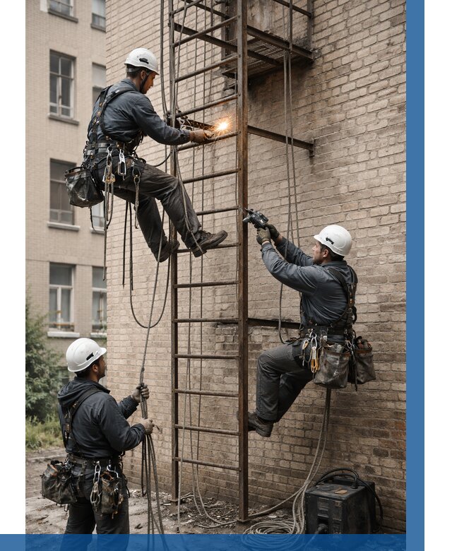 Ремонт пожарной лестницы в Казани от 7963 р. | ВЫСОТНИК-Кзн