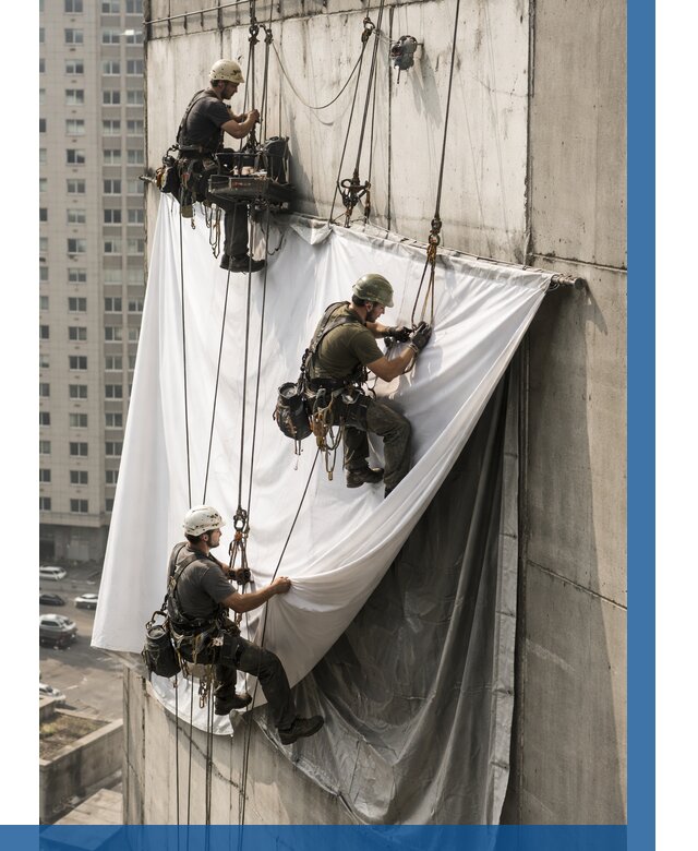 Замена баннерного полотна в Казани от 6901 р. | ВЫСОТНИК-Кзн—заказать