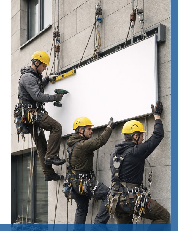 Монтаж рекламной вывески в Казани от 8494 р. | ВЫСОТНИК-Кзн