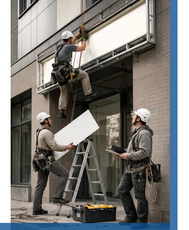 Монтаж светового короба в Казани от 6901 р. | ВЫСОТНИК-Кзн