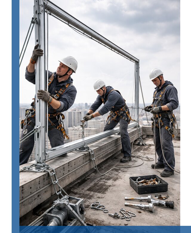 Монтаж крышных рекламных конструкций под ключ в Казани