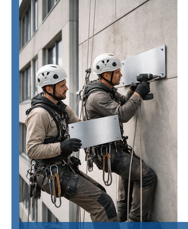 Монтаж табличек и указателей в Казани для зданий и сооружений