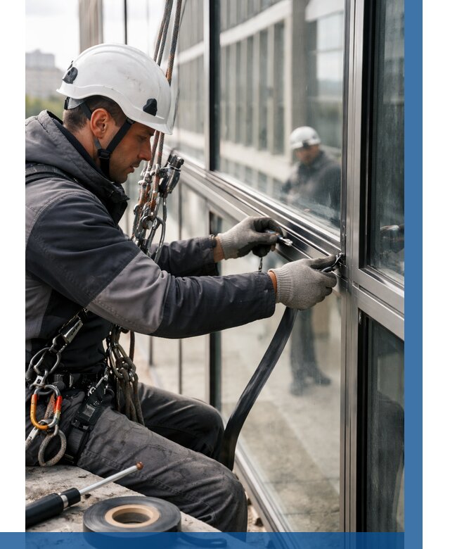 Ремонт витражных конструкций в Казани от 3716 р. | ВЫСОТНИК-Кзн