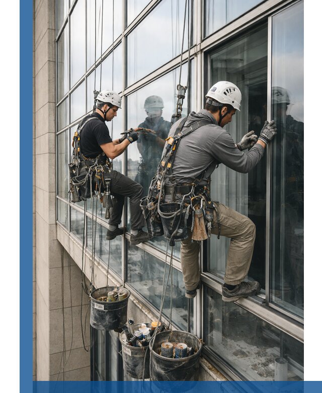 Ремонт витражных конструкций и фасадного остекления в Казани