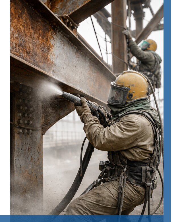 Пескоструйная очистка металлоконструкций в Казани по 637 р. ВЫСОТНИК-Кзн