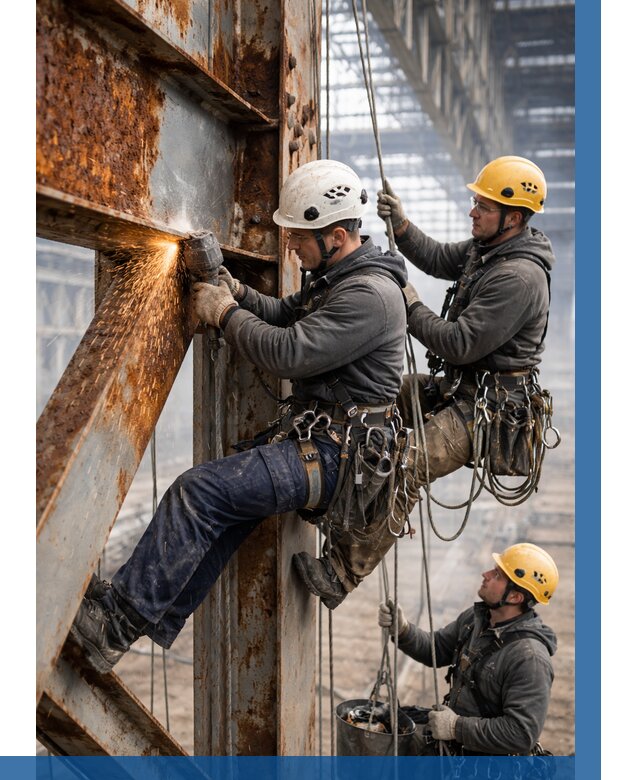 Зачистка металла от ржавчины в Казани от 372 р. | ВЫСОТНИК-Кзн