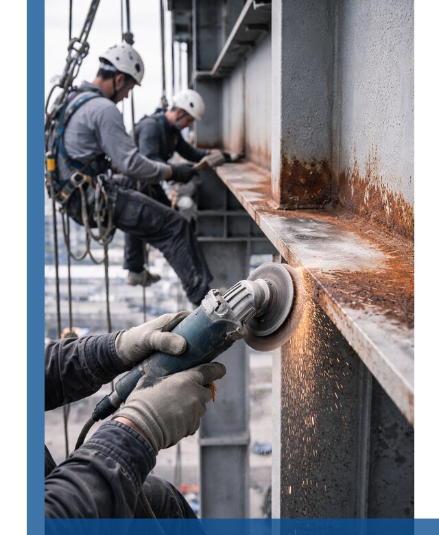 Зачистка металла от ржавчины и подготовка поверхностей в Казани